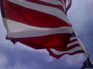flag on Ventnor boardwalk